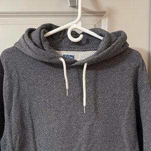 J. Crew Men's Charcoal Fleece Hoodie